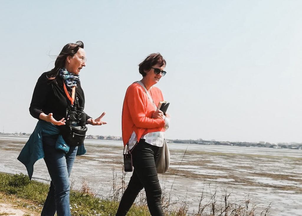 Martina Raehr und Ulrike Schmid auf Sant'Erasmo