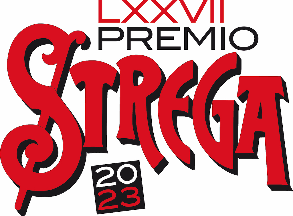 Schriftzug Premio Strega - der italienische Literaturpreis Premio Strega - der italienische Literaturpreis. Schriftzug LXXVII Premio Strega 2023 auf weißem Grund